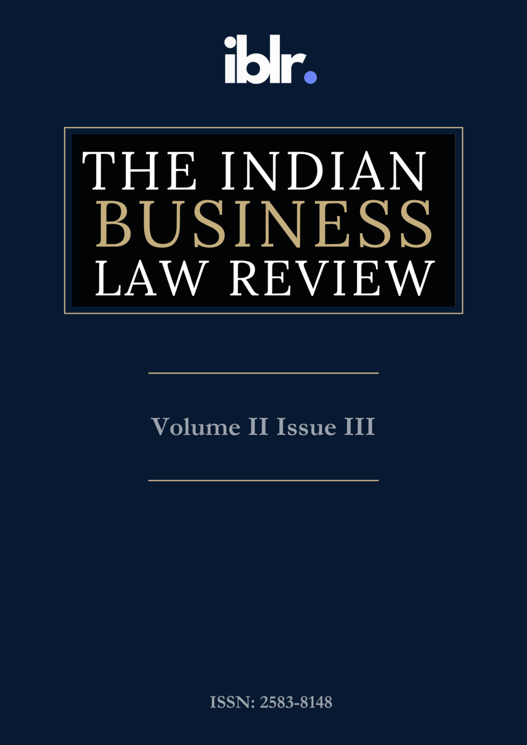 The Indian Business Law Review